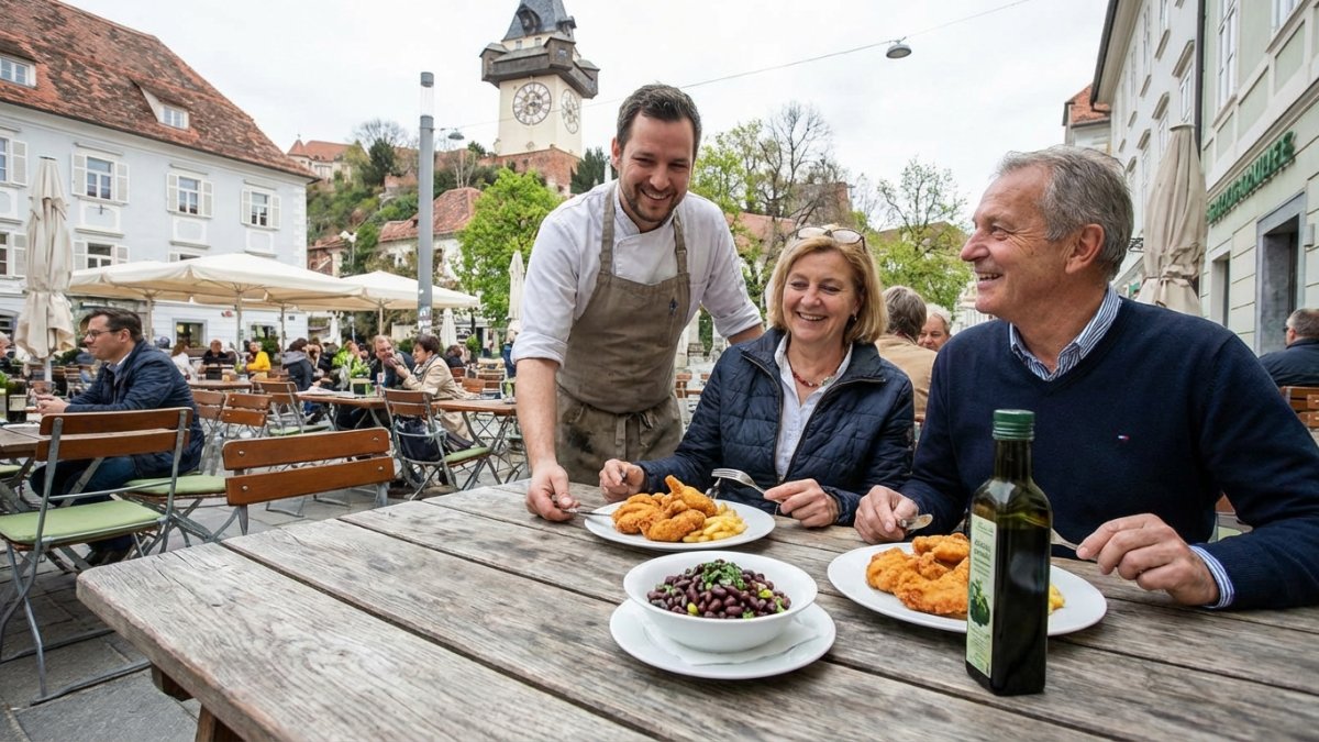 Steirische Küche: Kürbiskernöl, Backhendl und Käferbohnen